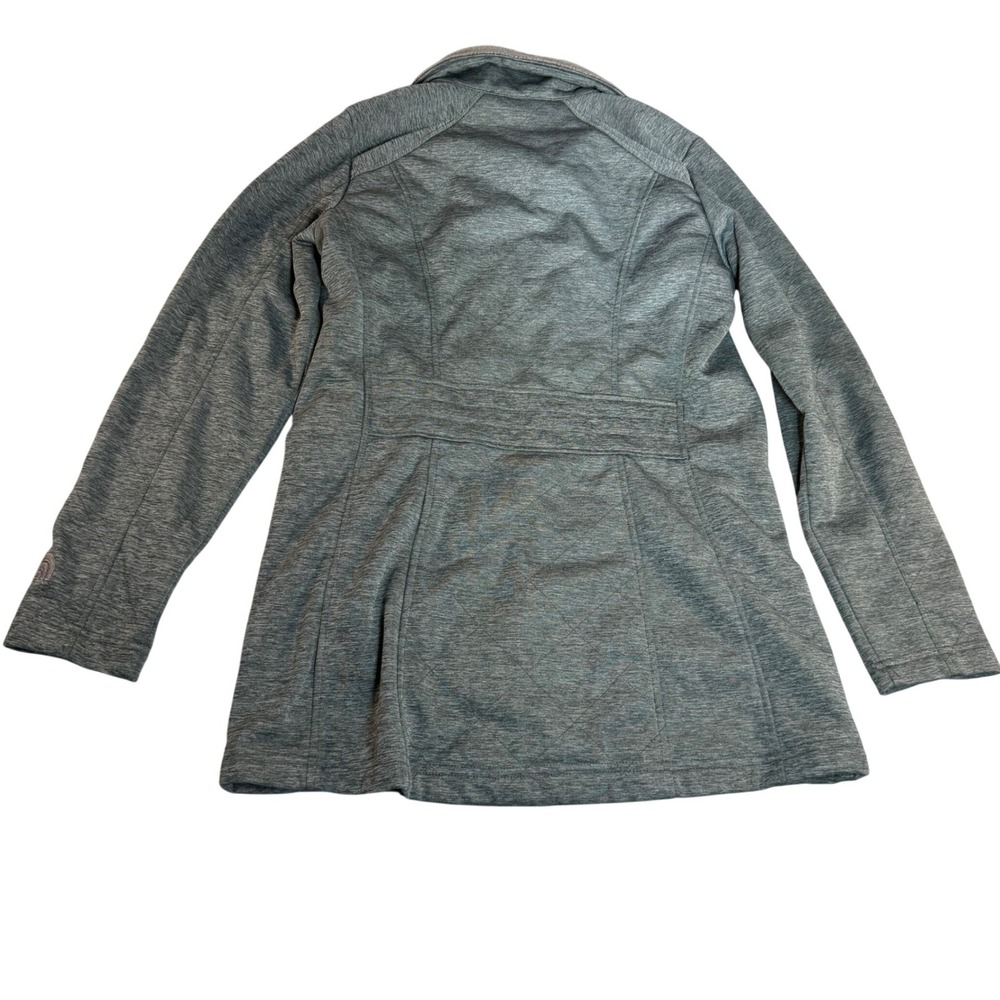 The North Face Womens Gray Quilted Full Zip Fleece Jacket Osito Lined Large - Picture 3 of 10